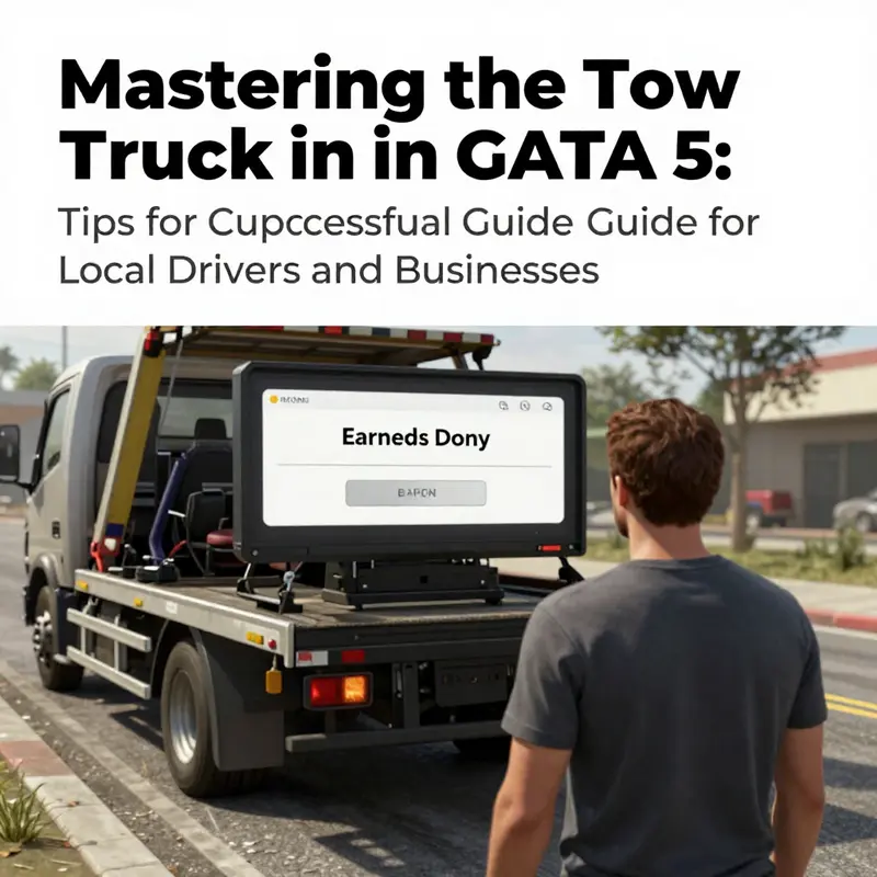 Locating and entering a tow truck in GTA 5.