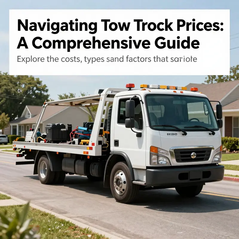 A tow truck actively performing a towing service on a suburban street scene.