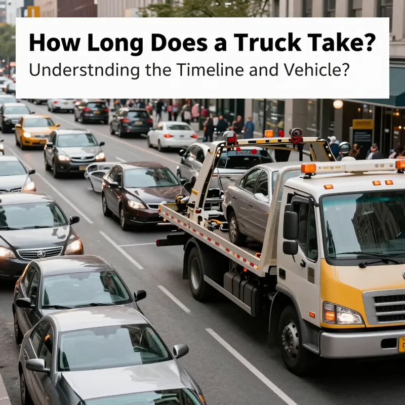A tow truck arrives promptly to assist a stranded vehicle on a bustling street.