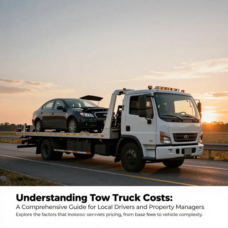 A tow truck helping a stranded vehicle at sunset, symbolizing the essential nature of towing services.