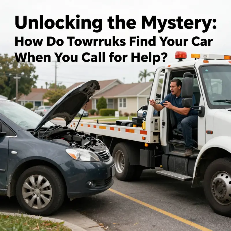 A tow truck responding to a call for assistance on a busy road.