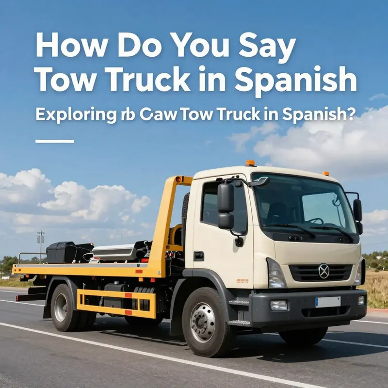 Camión grúa ready to assist on the roadside.