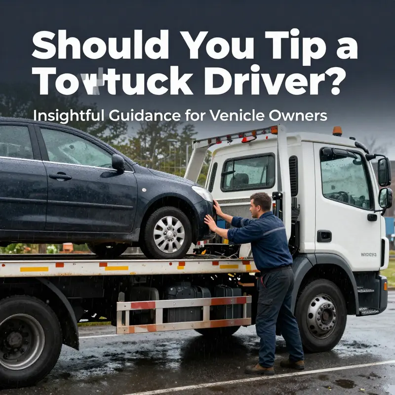 A tow truck driver providing crucial help during adverse conditions, exemplifying exceptional service.