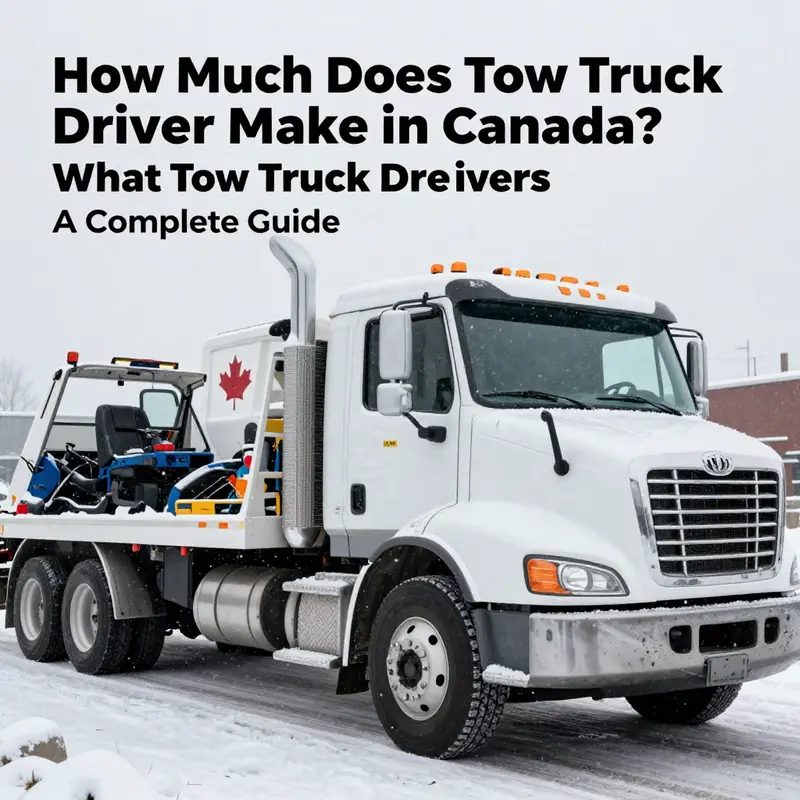 A tow truck driver assisting a vehicle on the highway, representing average earnings and job demands in the U.S.