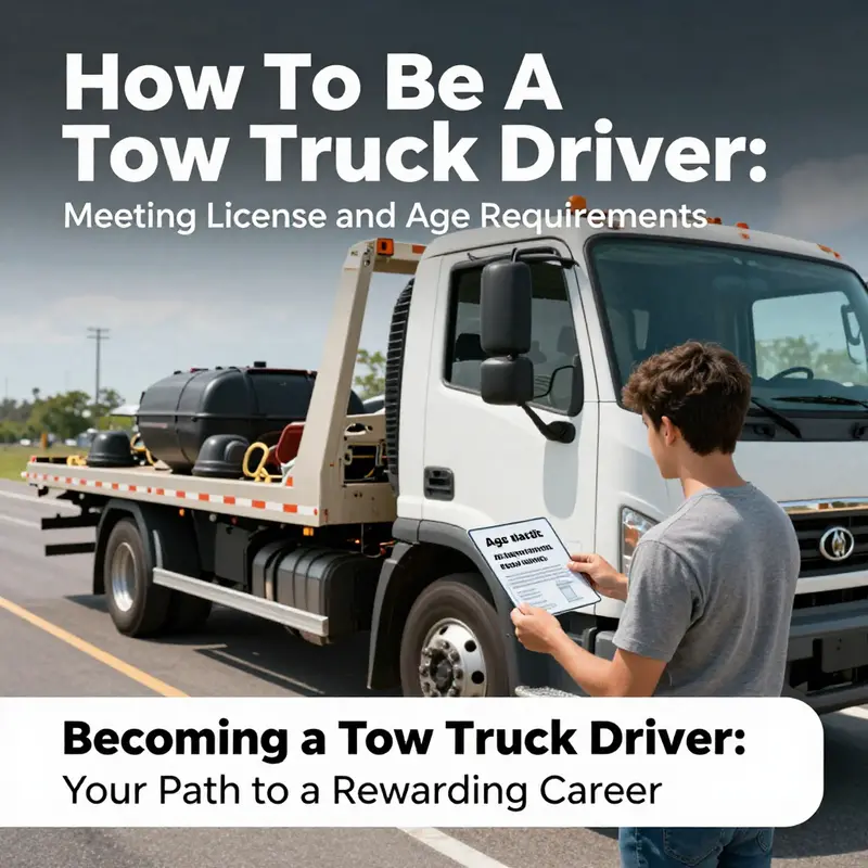 Understanding age and license requirements for aspiring tow truck drivers.