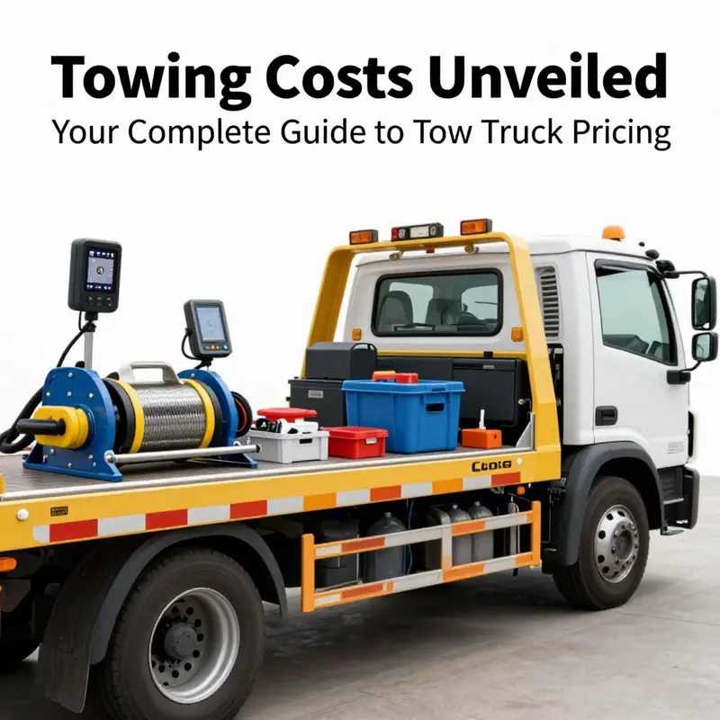 Diverse tow trucks available for a range of towing needs from light to heavy duty.