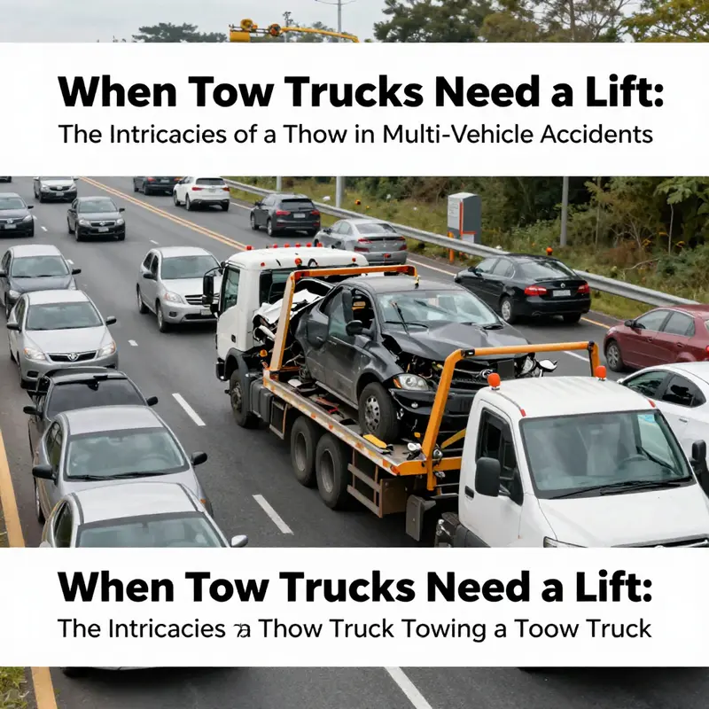 A tow truck being rescued by another due to a breakdown, illustrating the practical challenges of vehicle recovery.