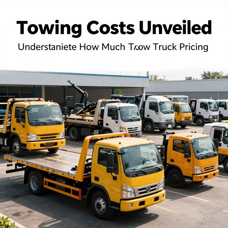 Diverse tow trucks available for a range of towing needs from light to heavy duty.