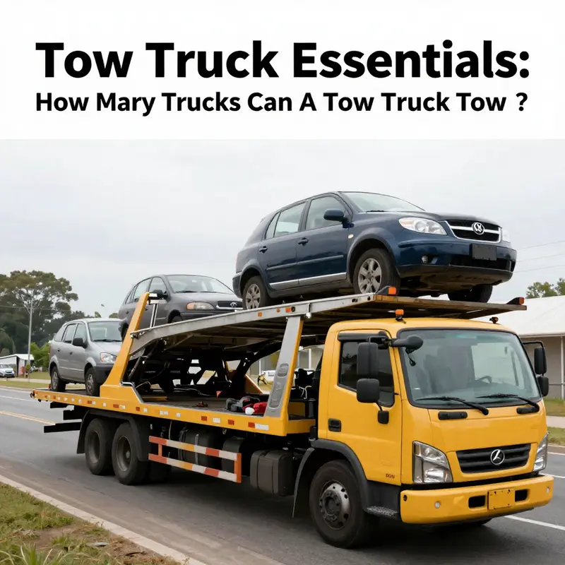 A collage of various tow trucks towing different vehicles, representing the diversity of towing capacities.