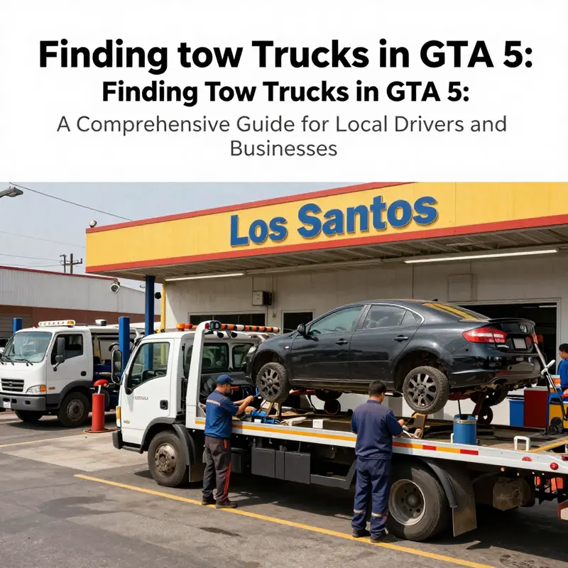 Tow trucks parked outside a Los Santos police station, ready for duty.