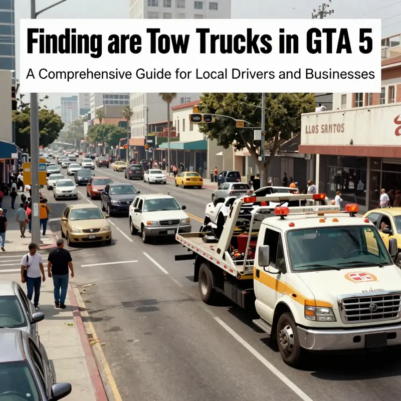 Tow trucks parked outside a Los Santos police station, ready for duty.