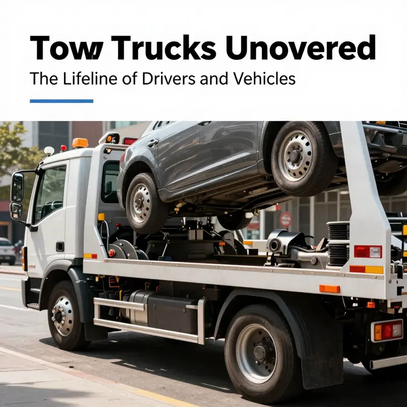A tow truck displaying its essential features and capabilities designed for vehicle recovery.