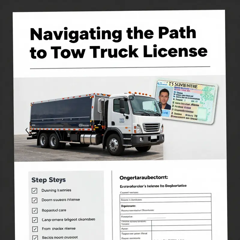 Step-by-step guide to obtaining a tow truck license, highlighting the necessary documents and processes.