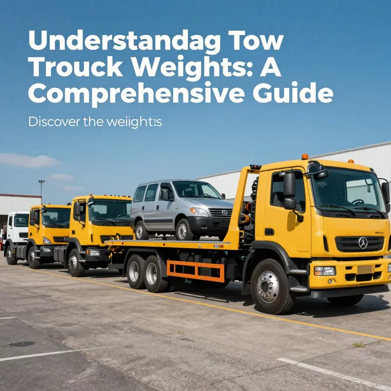 A collection of different types of tow trucks arranged in a yard, representing various towing capabilities.