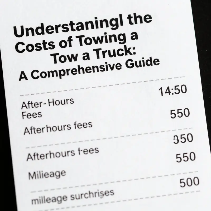 Exploring the varying costs associated with towing trucks over different distances.