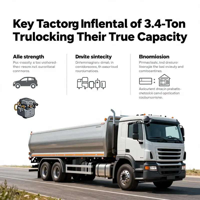 Understanding the diverse towing capacities of 3.4-ton trucks with visual representations of trailer weights.