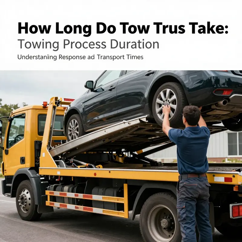 A tow truck responds quickly to assist a vehicle in an urban setting.