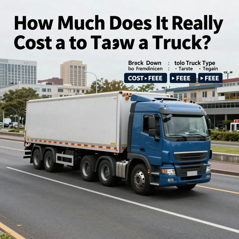 A detailed breakdown of towing costs related to different truck types.