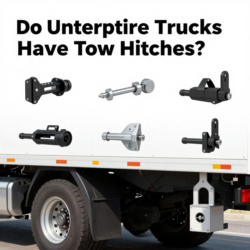 Different types of tow hitches commonly found on trucks.