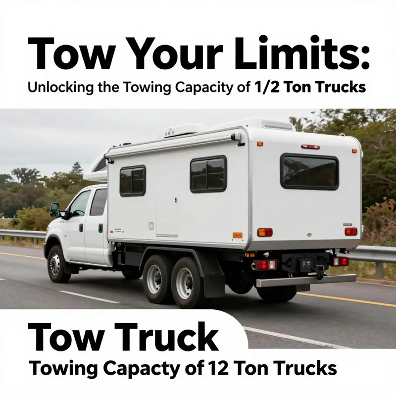 Visualizing the towing capacity of a 1/2 ton truck in action.