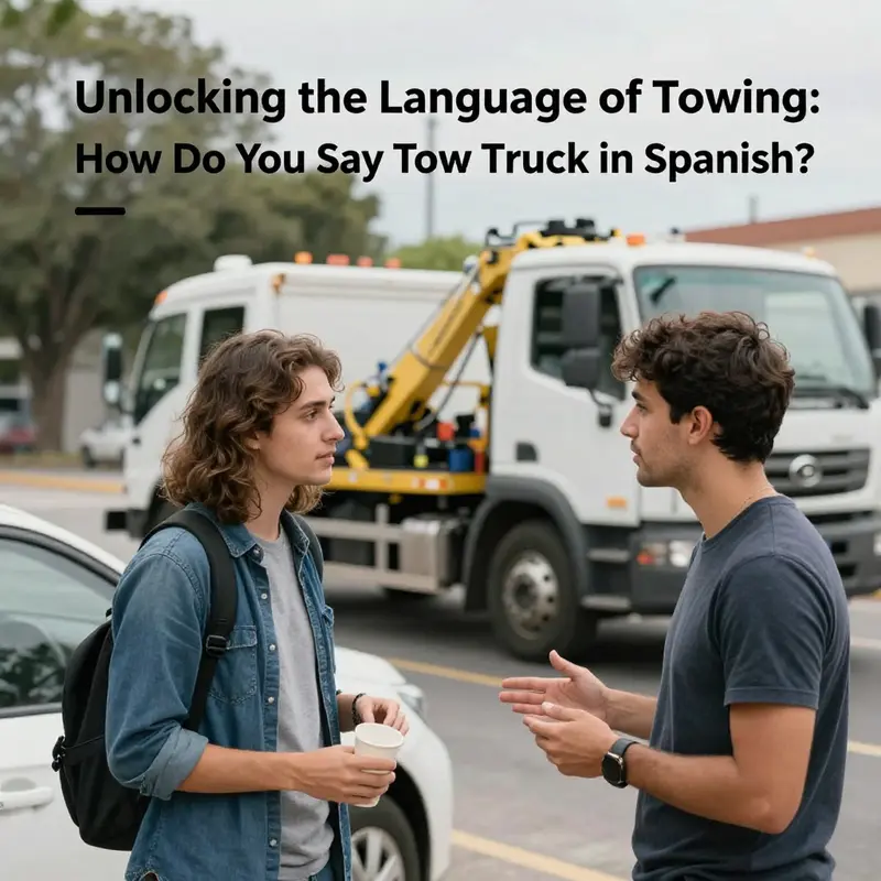 Camión grúa ready to assist on the roadside.