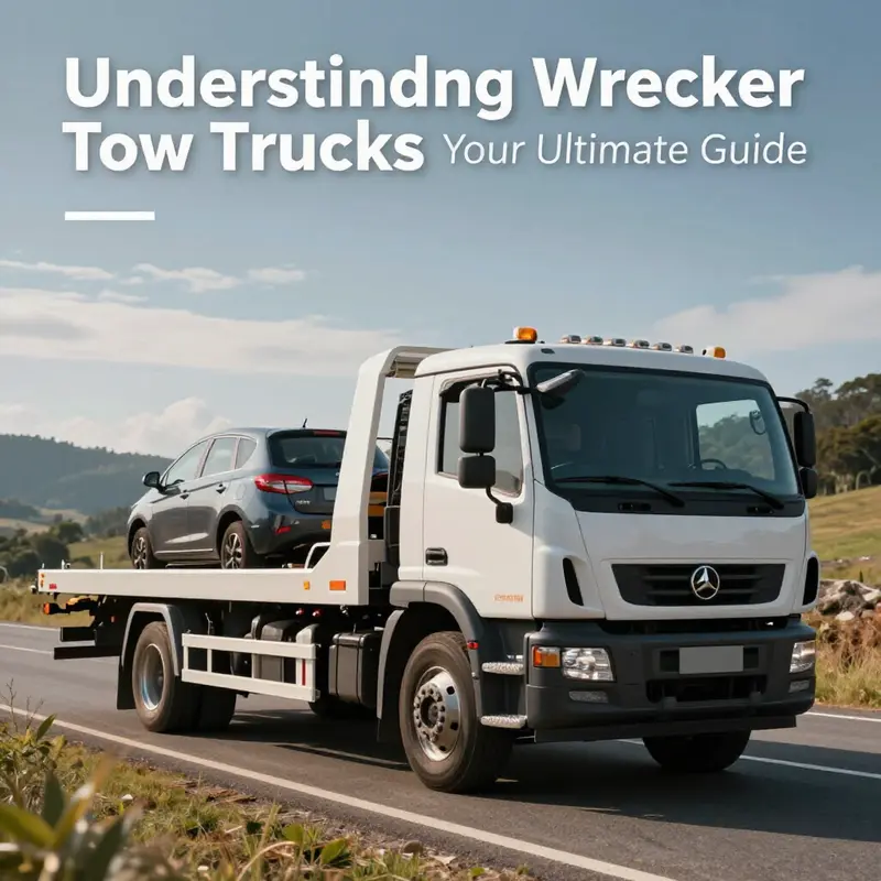 A striking cover image showcasing a wrecker tow truck parked beside a beautiful roadside, embodying its essential service.