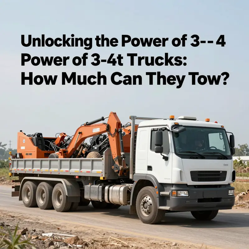 Infographic illustrating the towing capacity metrics for 3-4 ton trucks.