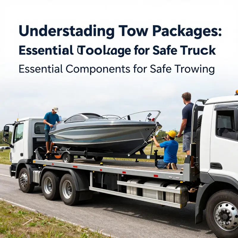 Illustration of essential components included in a truck’s tow package.