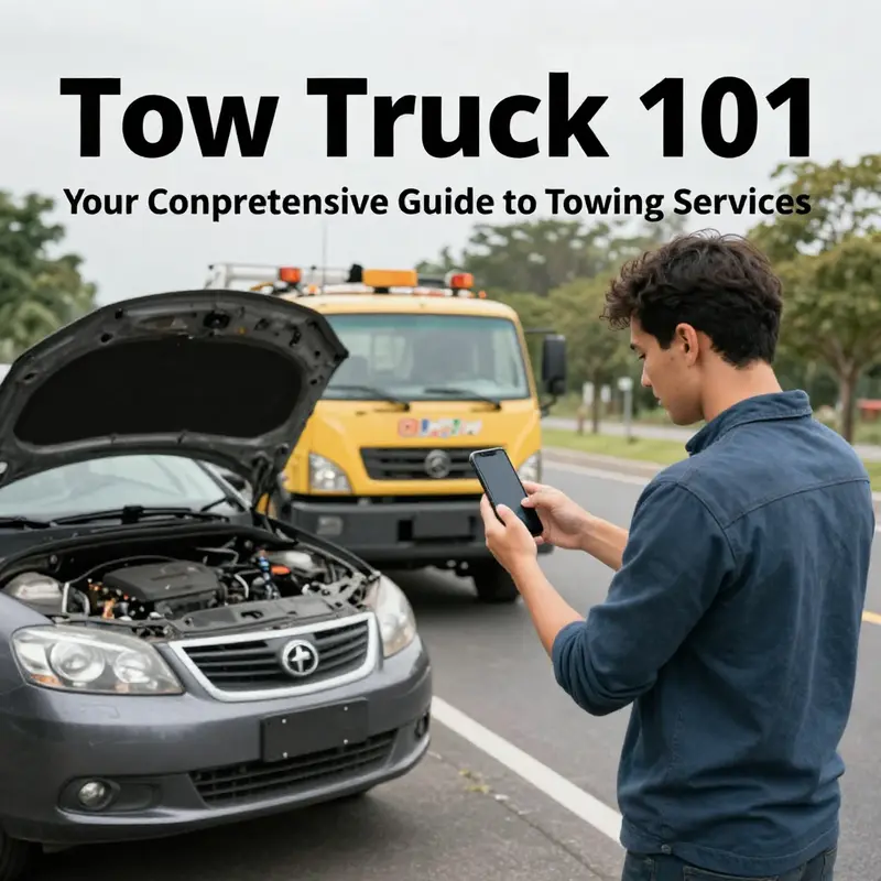 A driver seeking assistance after their vehicle has broken down.