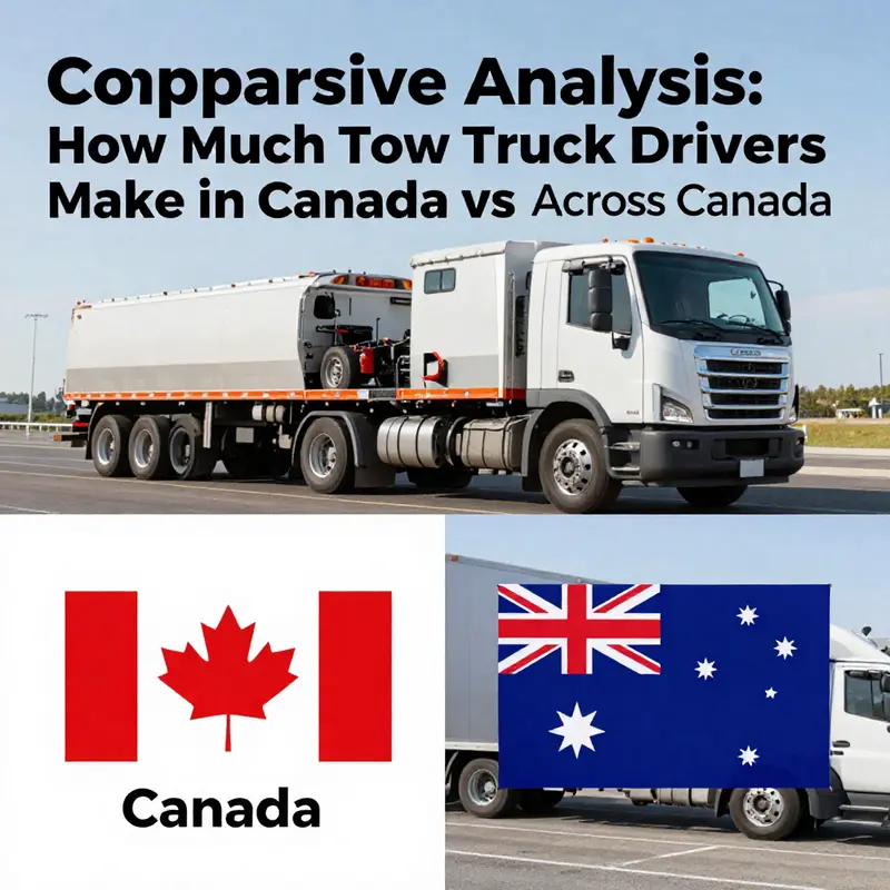 Tow truck drivers in Canada showcasing the average salaries and job statistics.