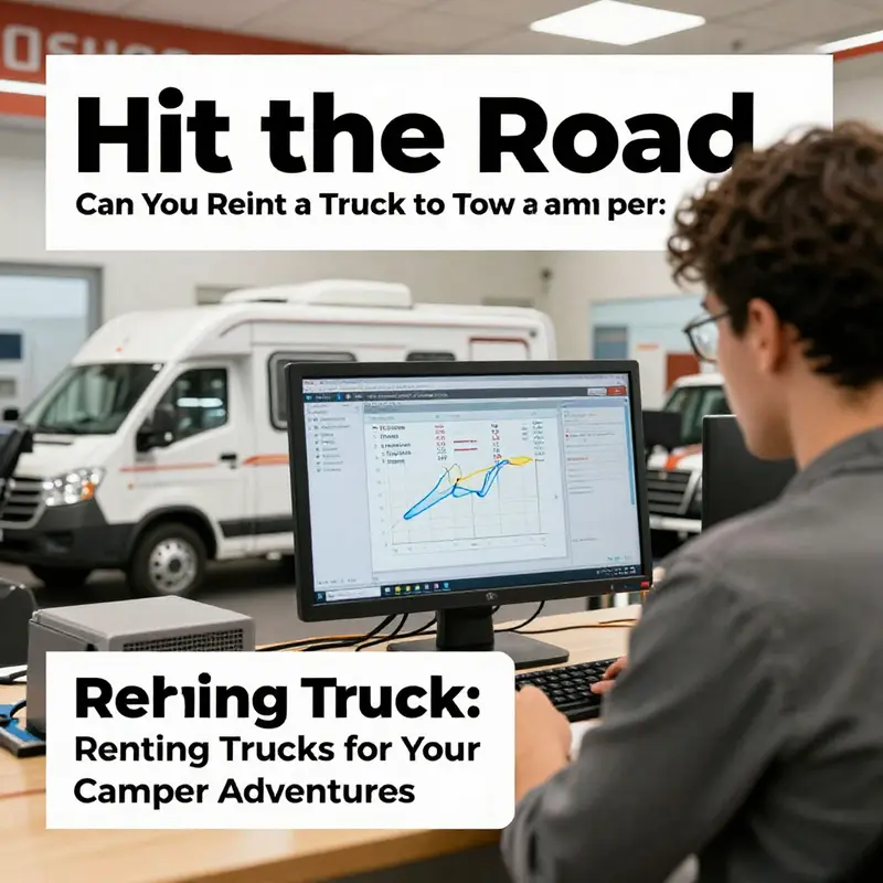 A selection of pickup trucks suitable for towing campers, set against a picturesque backdrop of nature.