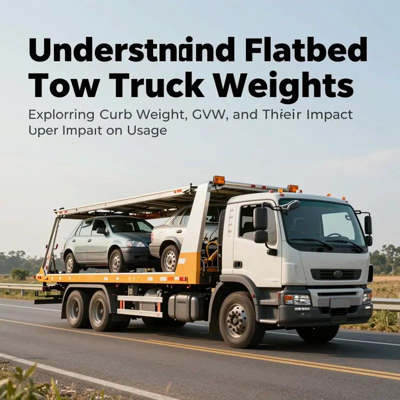 A flatbed tow truck carrying a vehicle on the highway, representing its essential role in towing services.