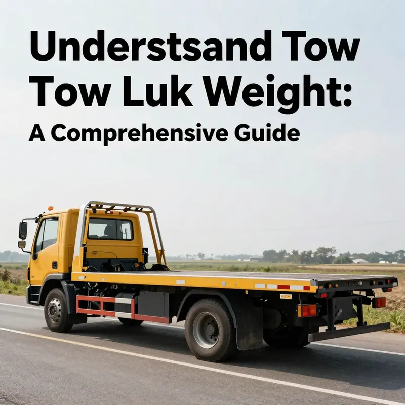 Curb weight reflected in an empty flatbed tow truck.