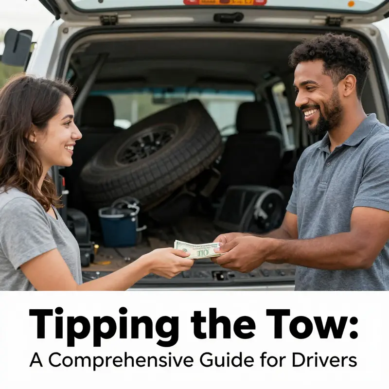 Understanding the service charge and the basics of tipping a tow truck driver.