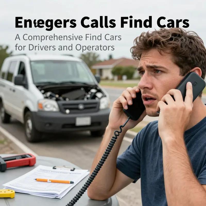 A driver contacting roadside assistance while experiencing vehicle trouble.