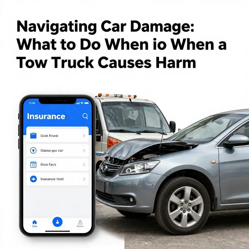Documenting visible damage is crucial for any claims following a tow truck incident.