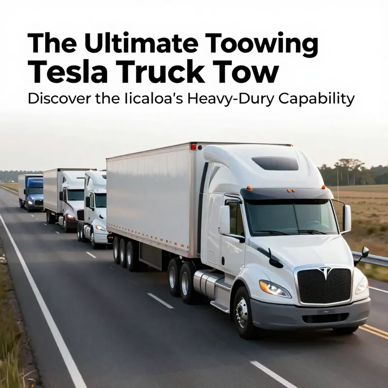 The Tesla Semi showcasing its robust towing capacity on the open road.