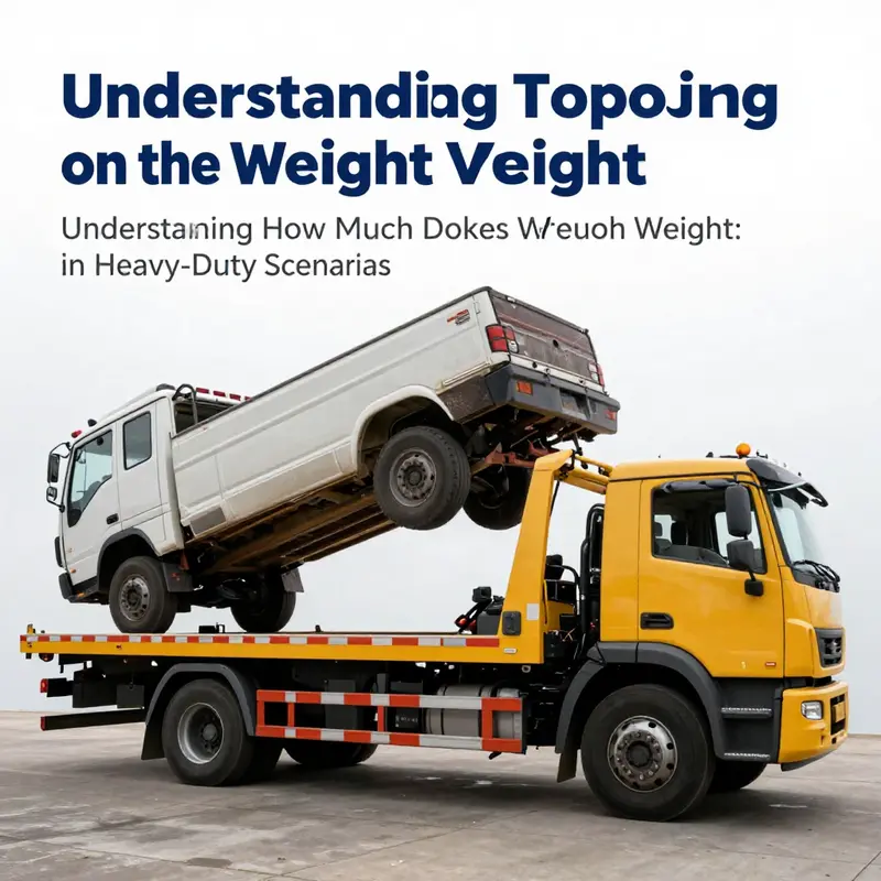 Curb weight reflected in an empty flatbed tow truck.