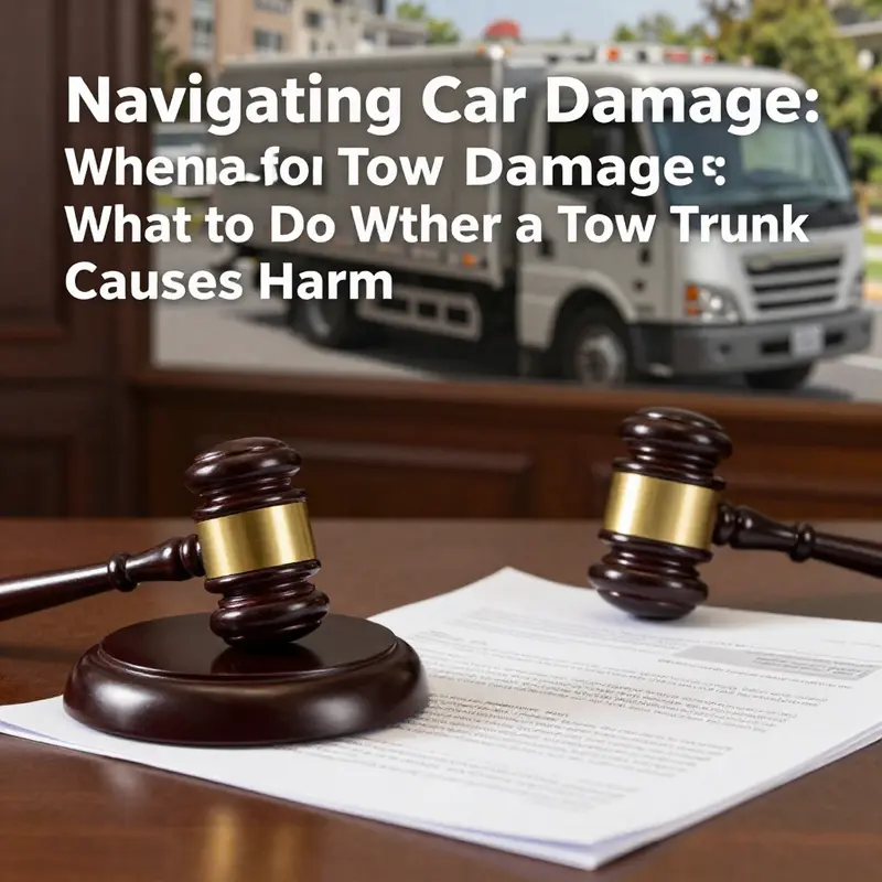 Documenting visible damage is crucial for any claims following a tow truck incident.