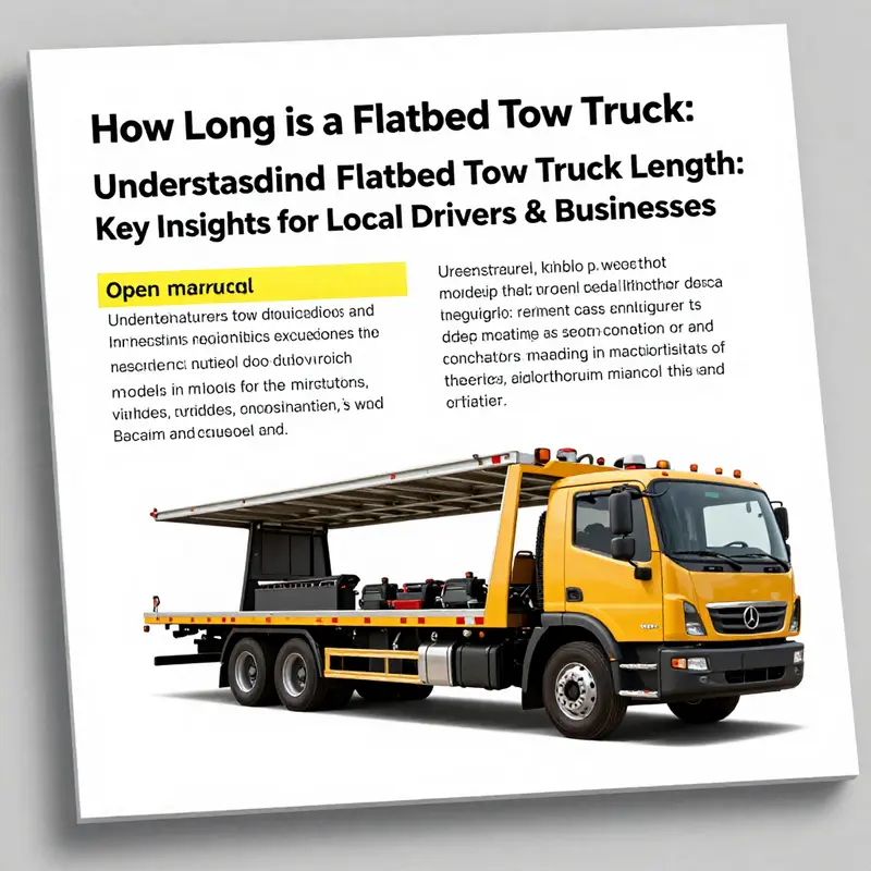 An illustration of a flatbed tow truck with highlighted bed lengths of 16 to 22 feet.