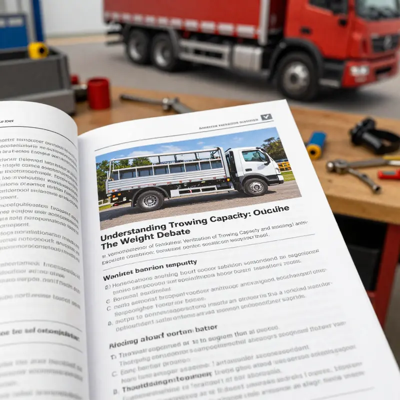 Visual representation of a truck towing a trailer with clear weight indicators to explain towing capacity.