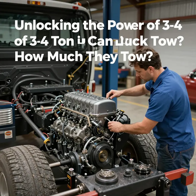 Infographic illustrating the towing capacity metrics for 3-4 ton trucks.