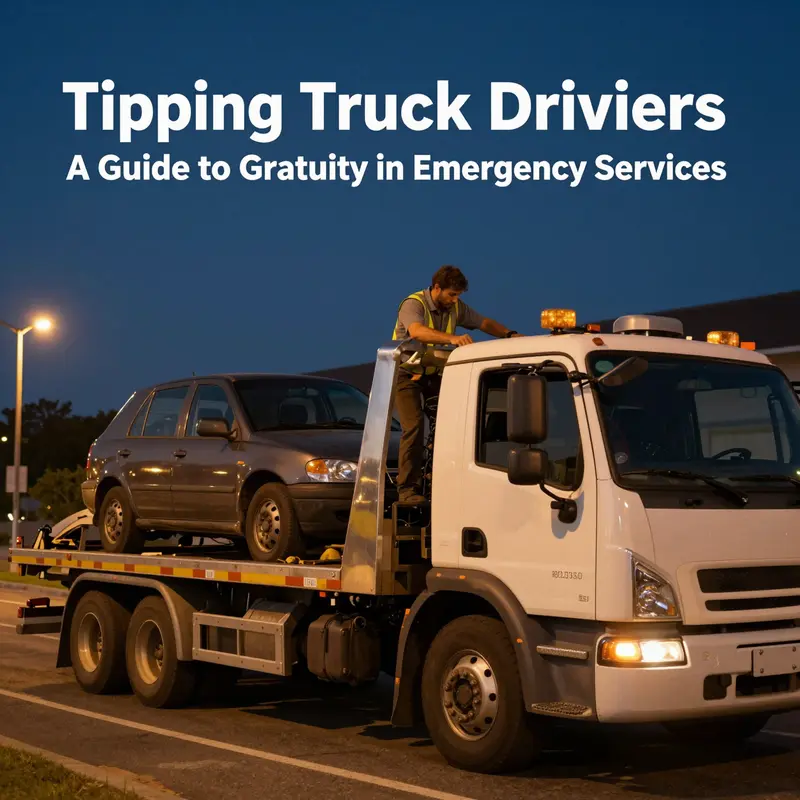 A tow truck driver provides assistance with a friendly demeanor, symbolizing exceptional service.