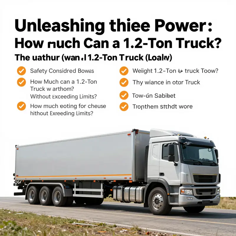 Infographic showing the factors affecting towing capacity in different 1.2-ton truck models.