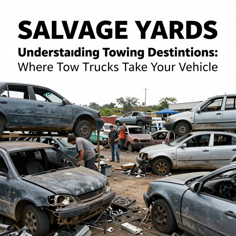 An impound yard filled with cars awaiting retrieval.