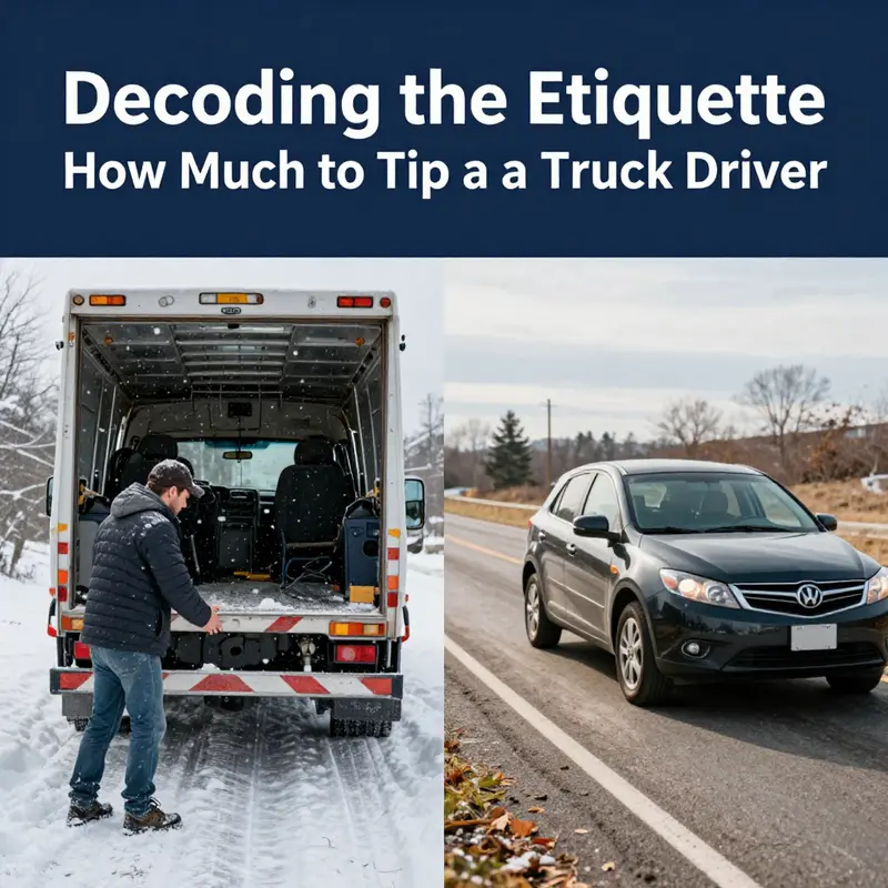A tow truck driver gratefully accepts a tip on the roadside, showcasing the human aspect of towing services.
