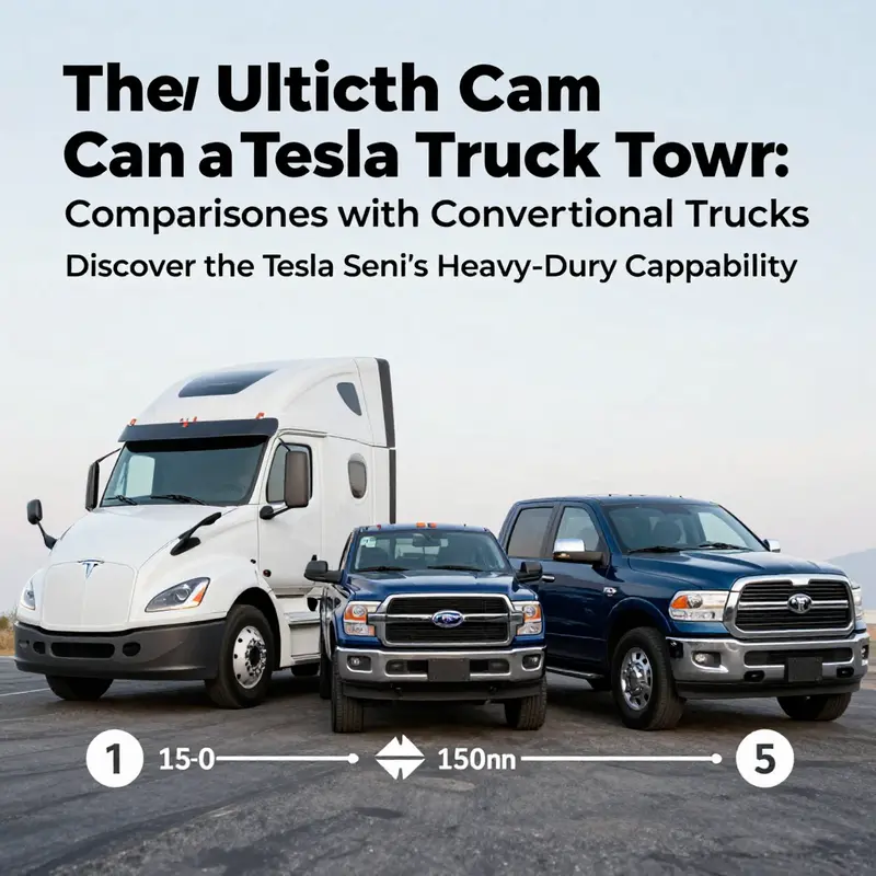 The Tesla Semi showcasing its robust towing capacity on the open road.
