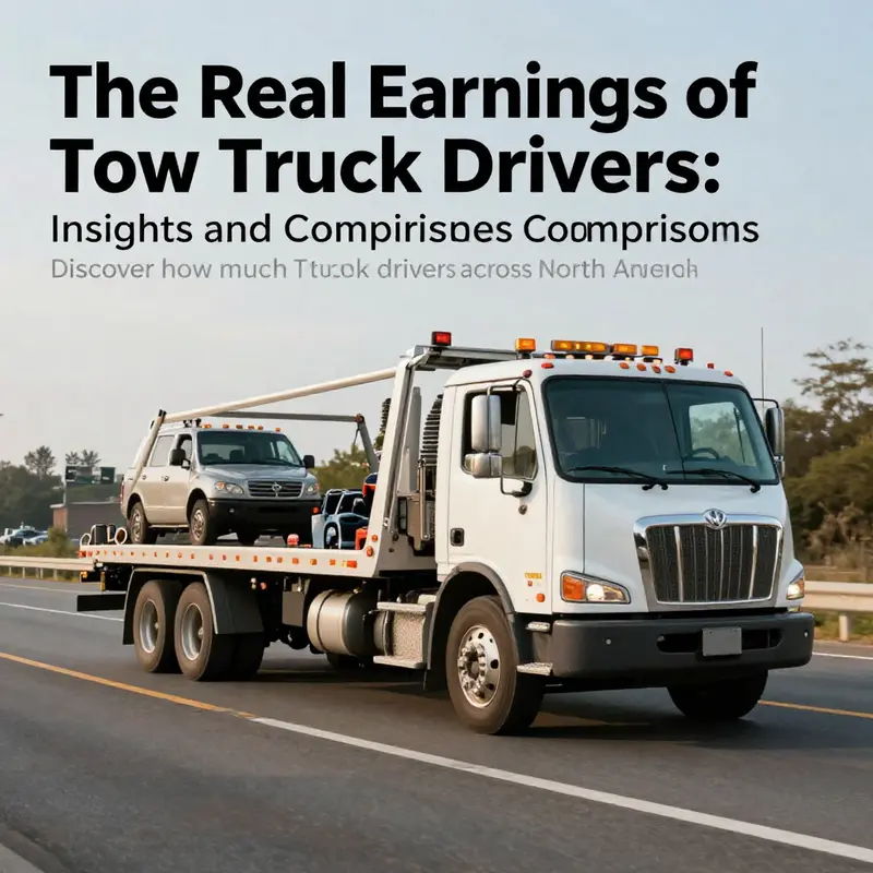 Tow truck on a busy highway, representing the vital services provided by tow truck drivers.