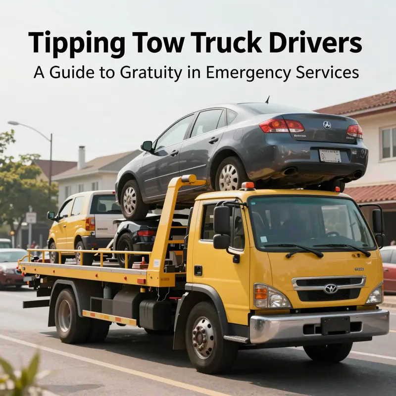 A tow truck in action helping a stranded car on a bustling road, showcasing the essential role of towing services.