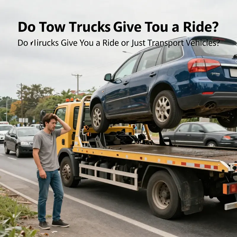 A tow truck ready to assist a broken-down vehicle, emphasizing its primary role in vehicle transport.